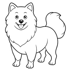 Dog Coloring Book Vector Art illustration (7)