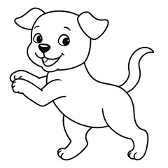 Dog Coloring Book Vector Art illustration (43)