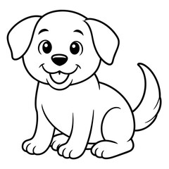 Dog Coloring Book Vector Art illustration (42)