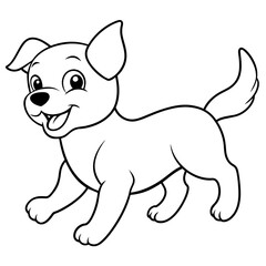 Dog Coloring Book Vector Art illustration (45)