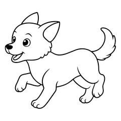 Dog Coloring Book Vector Art illustration (51)