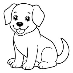 Dog Coloring Book Vector Art illustration (48)