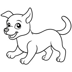 Dog Coloring Book Vector Art illustration (71)