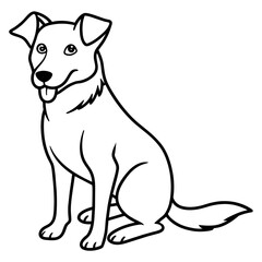 Dog Coloring Book Vector Art illustration (74)