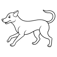 Dog Coloring Book Vector Art illustration (76)