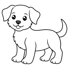 Dog Coloring Book Vector Art illustration (80)