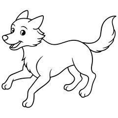 Dog Coloring Book Vector Art illustration (82)