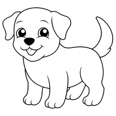 Dog Coloring Book Vector Art illustration (79)
