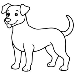 Dog Coloring Book Vector Art illustration (85)