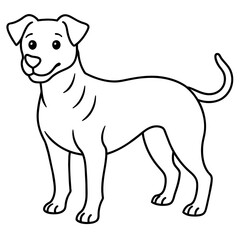 Dog Coloring Book Vector Art illustration (87)