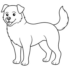 Dog Coloring Book Vector Art illustration (84)