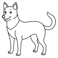 Dog Coloring Book Vector Art illustration (88)