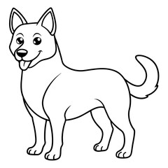Dog Coloring Book Vector Art illustration (89)