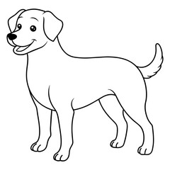 Dog Coloring Book Vector Art illustration (91)