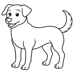 Dog Coloring Book Vector Art illustration (90)