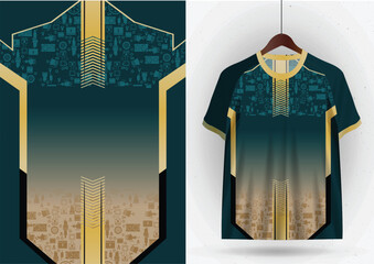 Free vector soccer jersey template sport t shirt design
