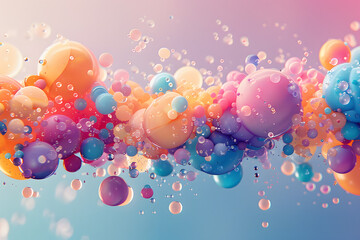 Dreamy Soap Bubble Macro with Colorful Swirls and Glitter Details