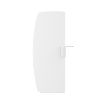 Supermarket Shelf Stopper Banner Blank Display for design presentation. 3d illustration.