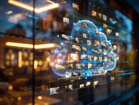 Film editors collaborate on creative, detailed projects using cloud platforms in a studio setting for editing