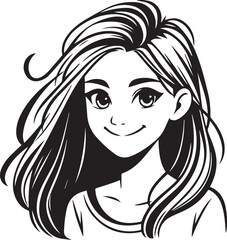 Cute Little Girl Vector Design