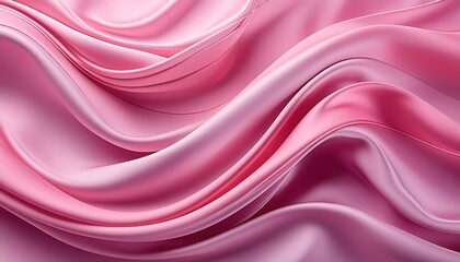 Fototapeta premium Texture background pattern. Pink silk fabric.