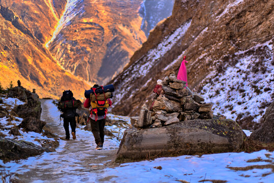 hiker in the mountains