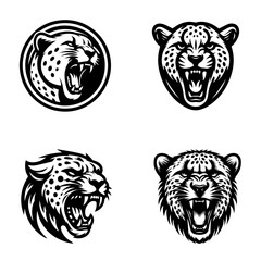 Vector cheetah head.