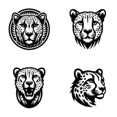 Vector cheetah head.