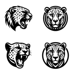 Vector cheetah head.