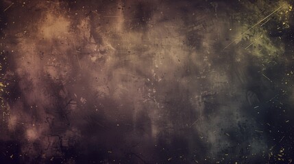 dramatic grunge texture with dark tones and gold splatters in a vintage distressed look