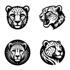 Vector cheetah head.