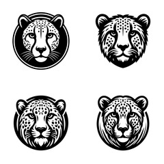 Vector cheetah head.