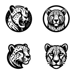 Vector cheetah head.