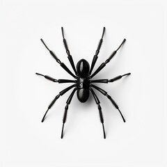 Black spider clipart on a white background
