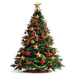 Realistic christmas tree background