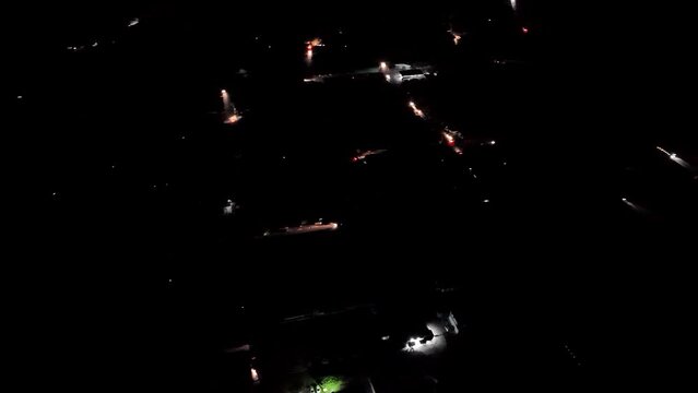 small town during blackout power outage