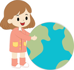 child holding globe