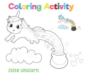 Coloring worksheet page. Educational printable coloring worksheet. Printable activity page for kids. Learning Game. Vector file.