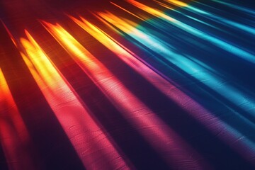 Abstract Gradient Rainbow Background: Light, Shadow, Ray, Parallax Pattern 