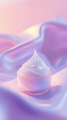 Cosmetic package background for product sales advertising from the concept of facial creams and serums.