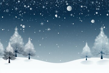 Snowy Winter Wonderland Landscape