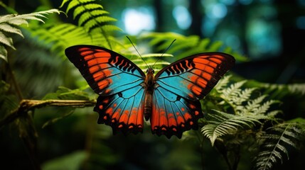 Vibrant Butterfly in Lush Foliage