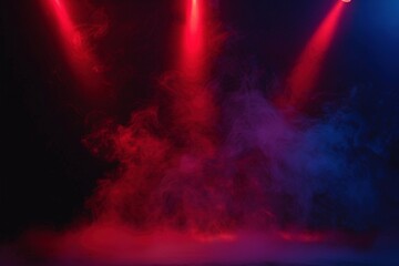Smoke and Spotlight Symphony: A Cinematic Mood in Black and Red