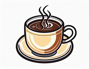 cup of coffee icon, vector image on white background