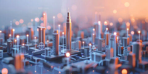 Powering Tomorrow. 3D Insights into Smart Grid System Innovations, City of Circuits a computer motherboard resembling a city,
