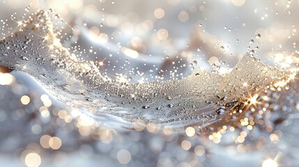 Fototapeta premium Dazzling Snowy Gleam: Flash Background