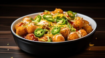 Delicious Loaded Nachos with Crispy Tater Tots
