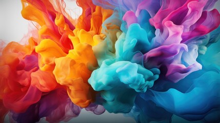 Obraz premium Vibrant Smoke Art Explosion