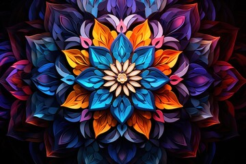 Vibrant Floral Mandala