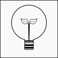 saving energy icon lamp for renewable energy